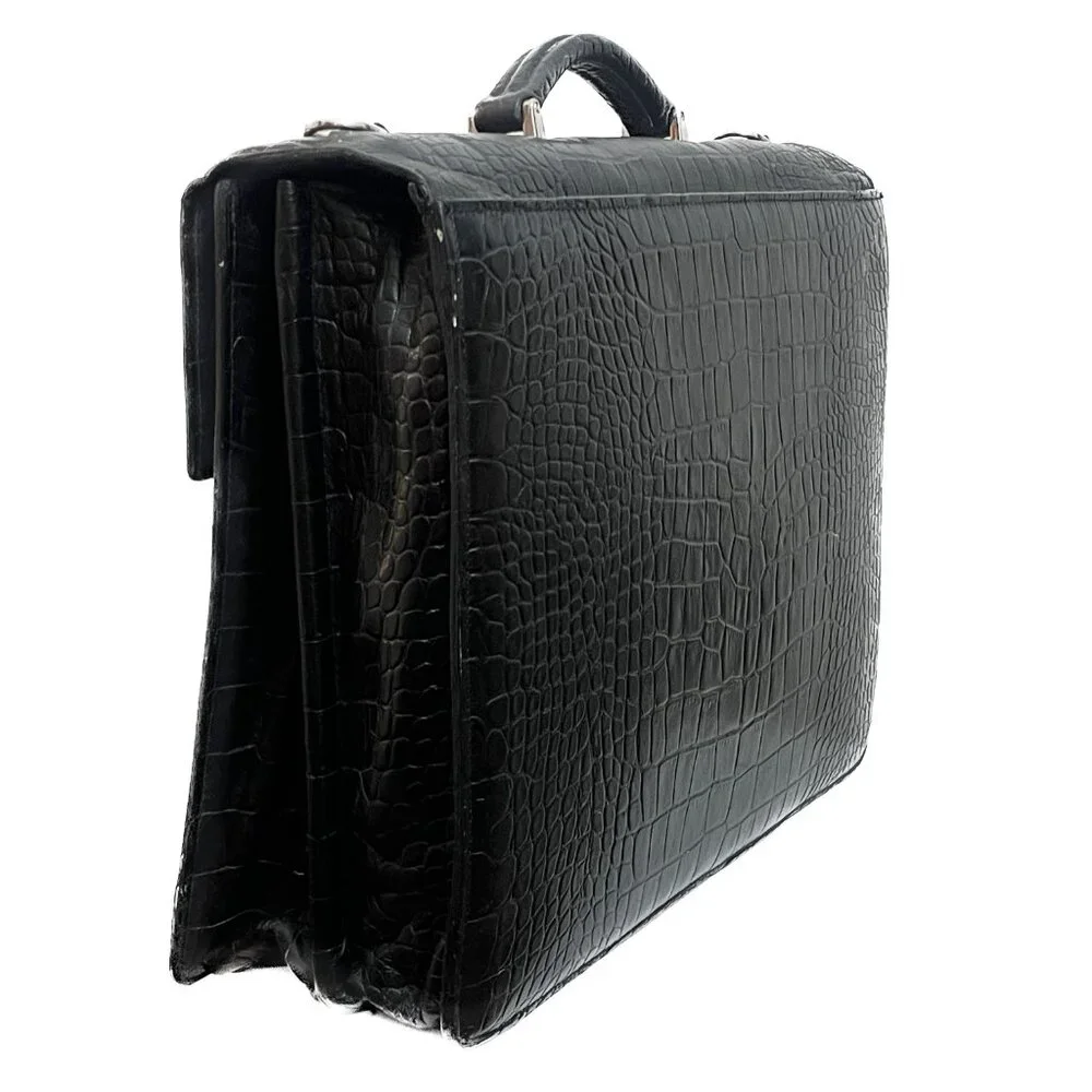 Jack Georges Genuine American Alligator Executive Briefcase #AL422 - USA Made
